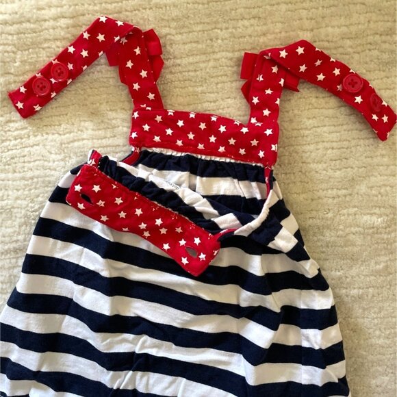 Just One You by Carters 3M Baby Girl Dress and Bloomers Set Red White Blue Stars - Picture 5 of 5